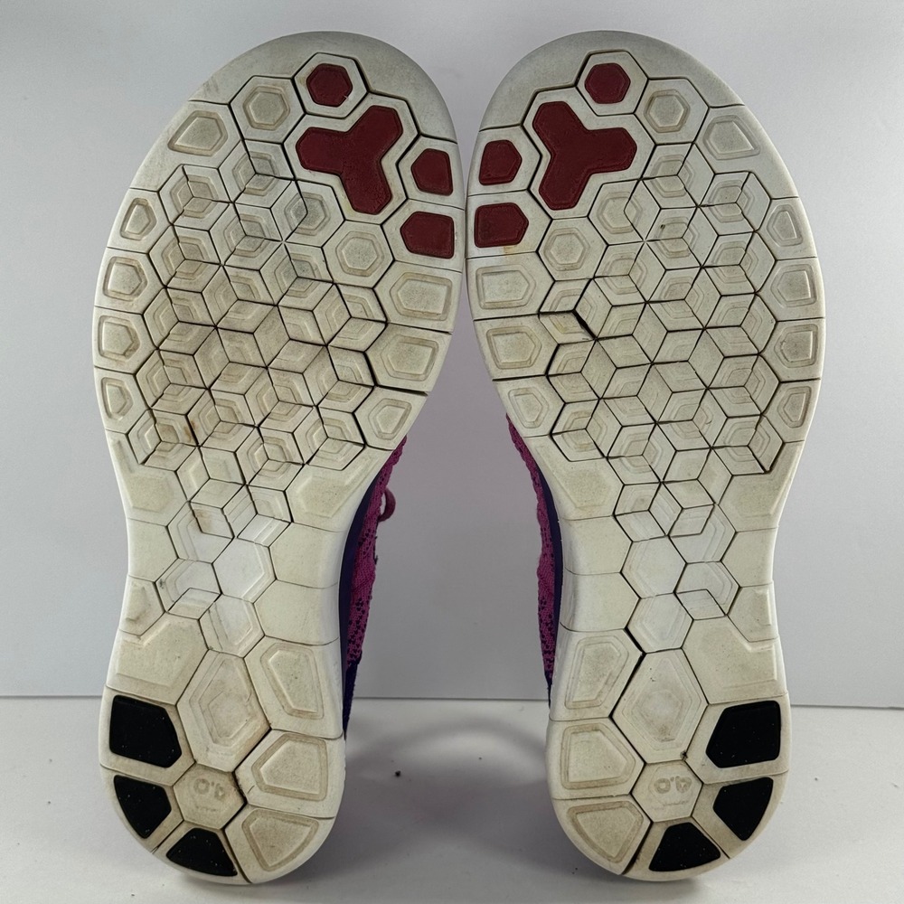 Nike Free Flyknit 4.0 Womens Purple Pink‎ Running Shoes 631050-615 Size 8.5 - Picture 7 of 12